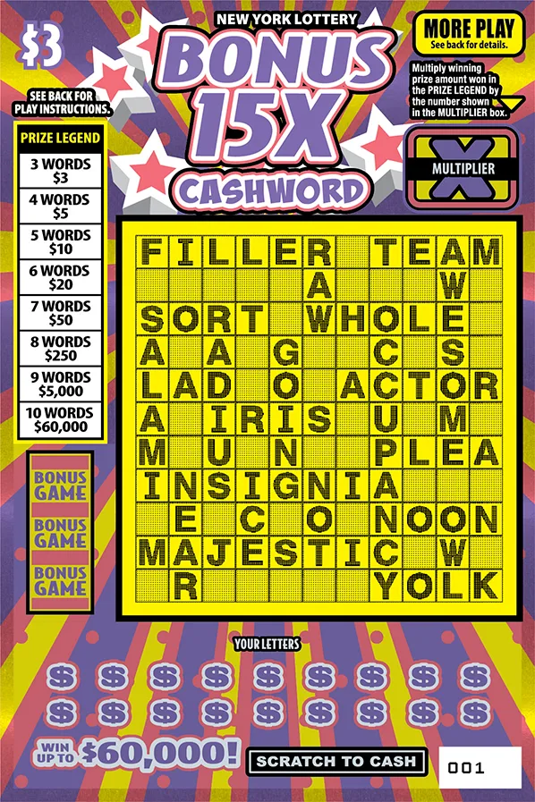 BONUS 15X CASHWORD