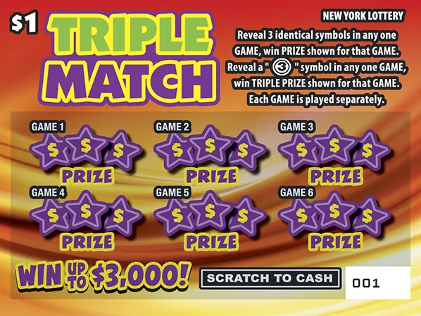 TRIPLE MATCH New York scratch-off ticket