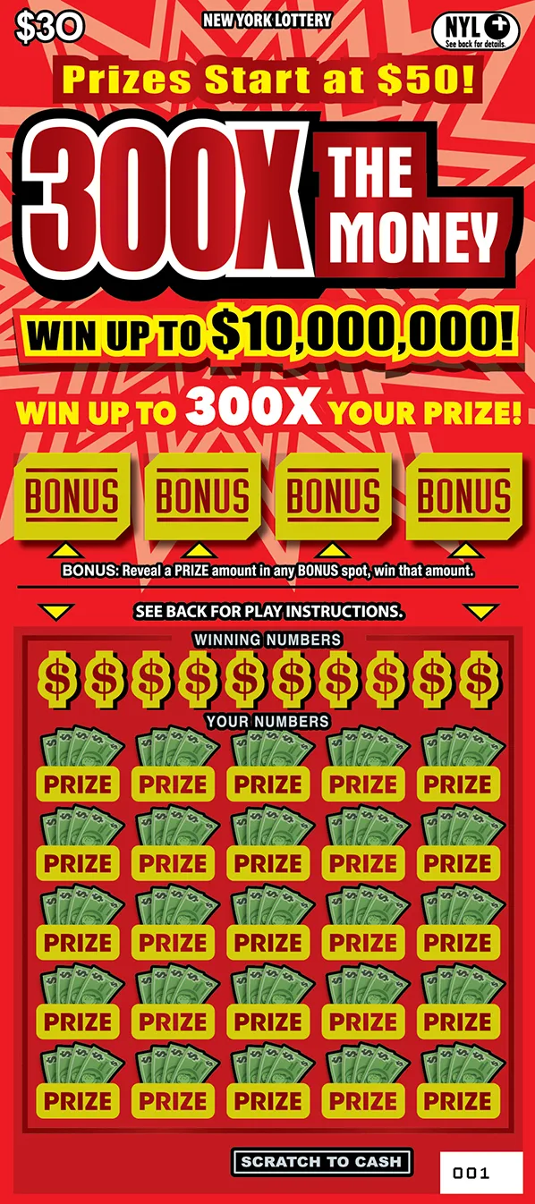 300X THE MONEY New York scratch-off ticket