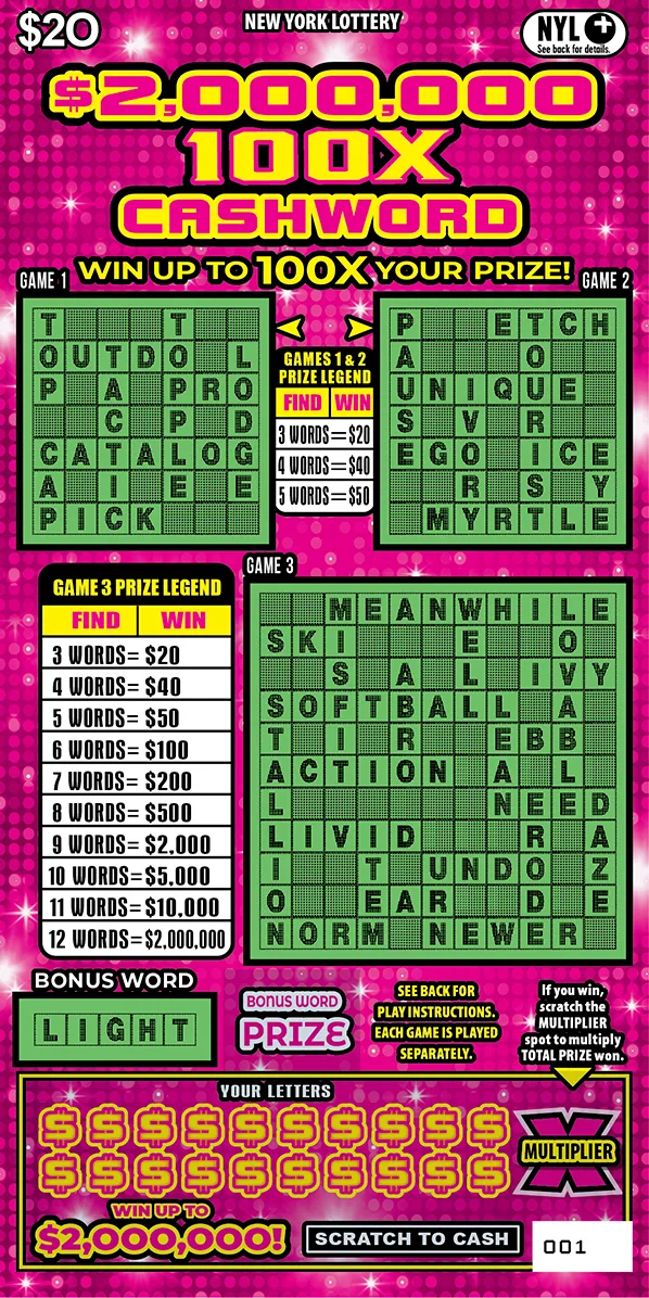 $2,000,000 100X CASHWORD