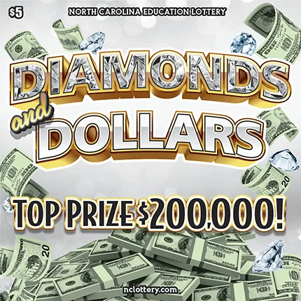 Diamonds and Dollars North Carolina scratch-off ticket