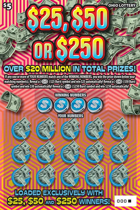 $25, $50 or $250 (#1050)