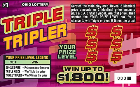 Triple Tripler Ohio scratch-off ticket