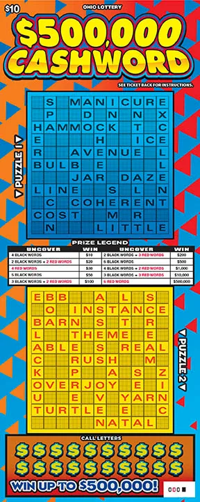 $500,000 Cashword (#1053)