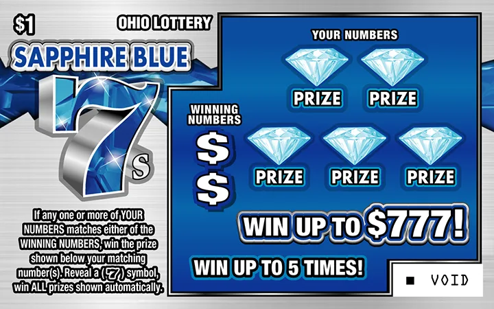 Sapphire Blue 7 Ohio scratch-off ticket
