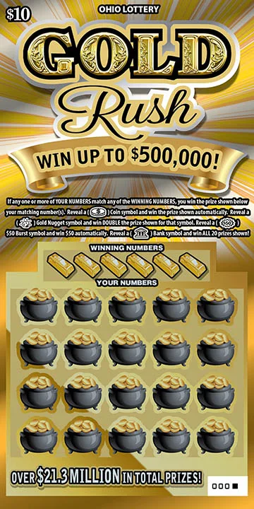 Gold Rush Ohio scratch-off ticket