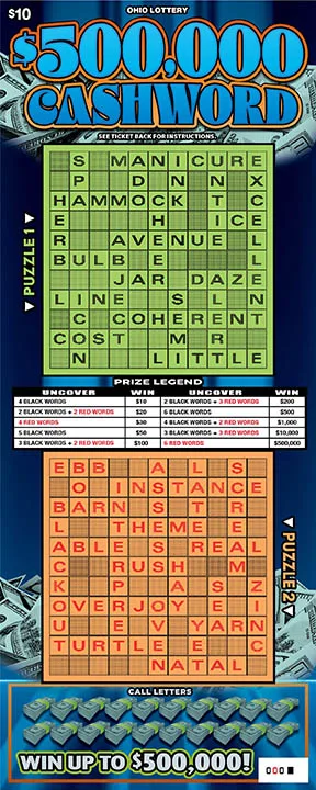 $500,000 Cashword (#1118)