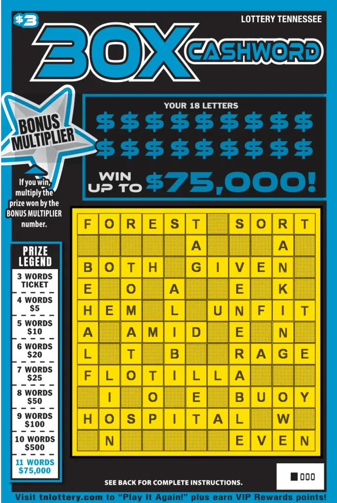 30X Cashword