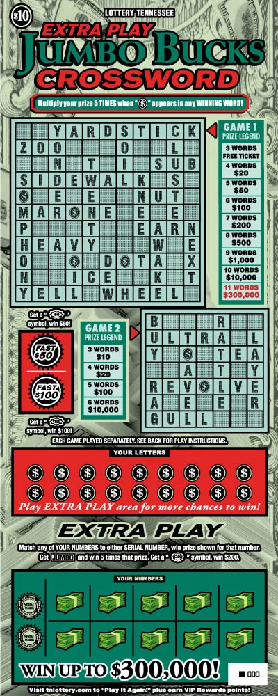 Extra Play Jumbo Bucks Crossword
