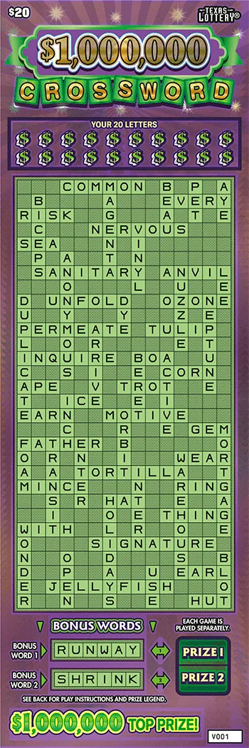 $1,000,000 CROSSWORD (#2658)