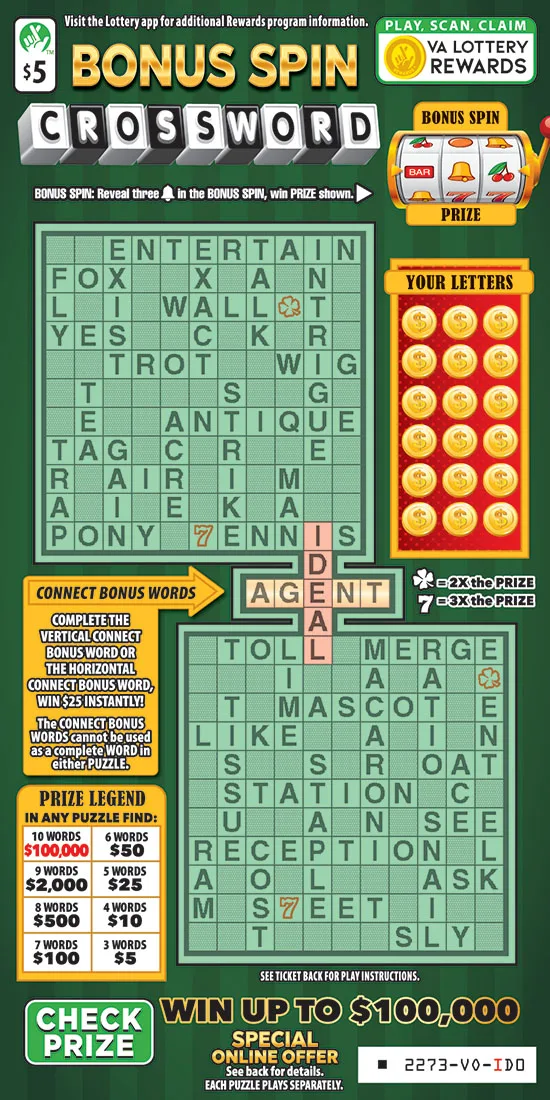 BONUS SPIN CROSSWORD