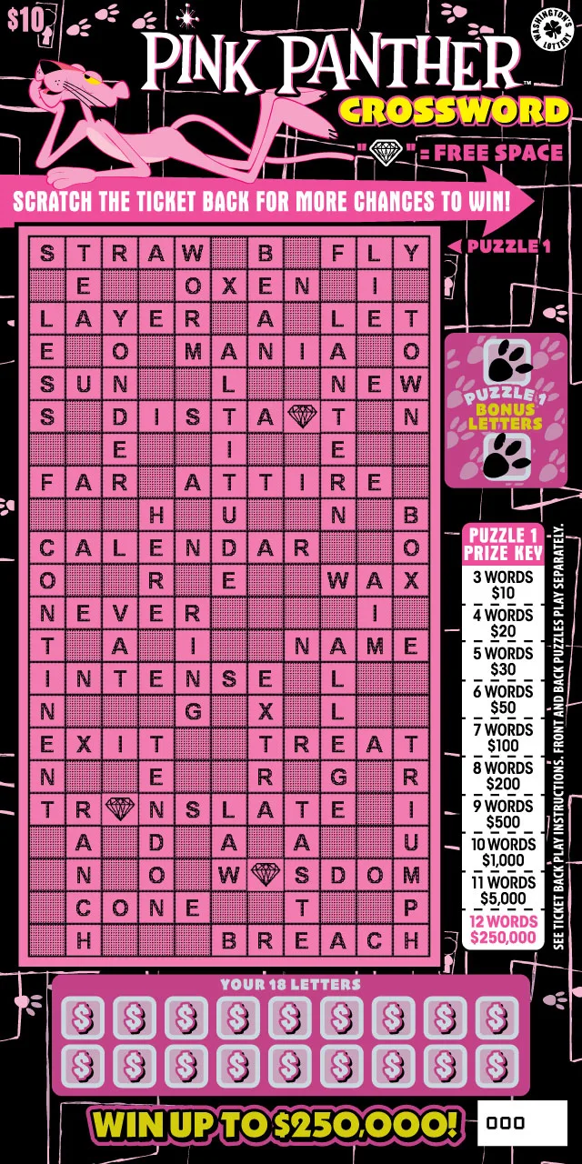 PINK PANTHER CROSSWORD