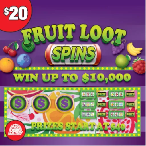 FRUIT LOOT SPINS - FABULOUS FORTUNE West Virginia scratch-off ticket